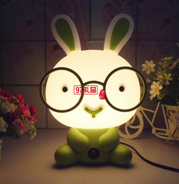 卡通眼镜萌兔台灯 创意小台灯 护眼灯 可定制LOGO
