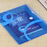蓝色透明A4文件袋无气味 办公用品 全新环保加厚防水