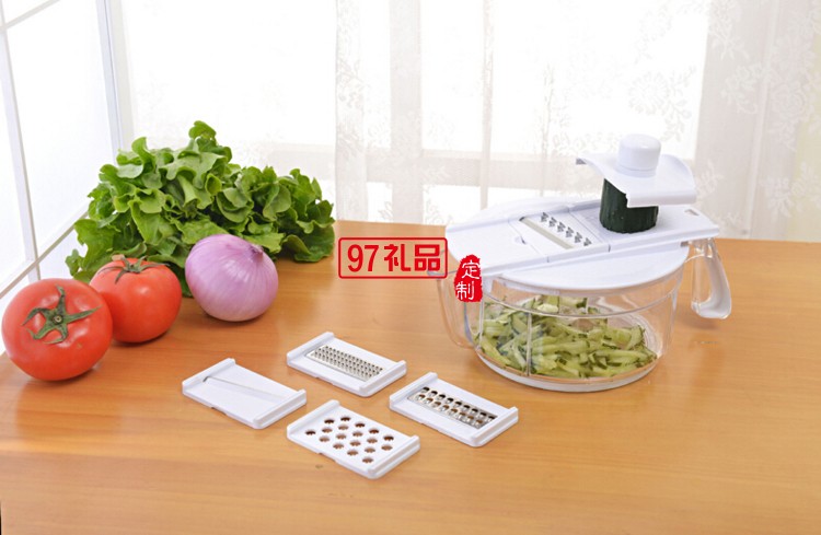 家居礼品 多功能切菜器家用手动手摇蔬菜碎菜器绞肉机 可印logo