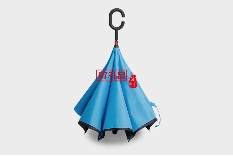 广告定做双层反向雨伞遮阳伞 纤维骨架太阳伞