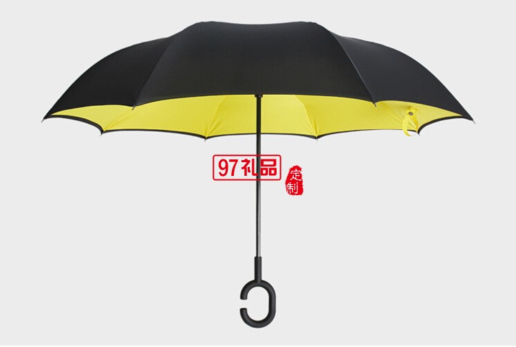 广告定做双层反向雨伞遮阳伞 纤维骨架太阳伞