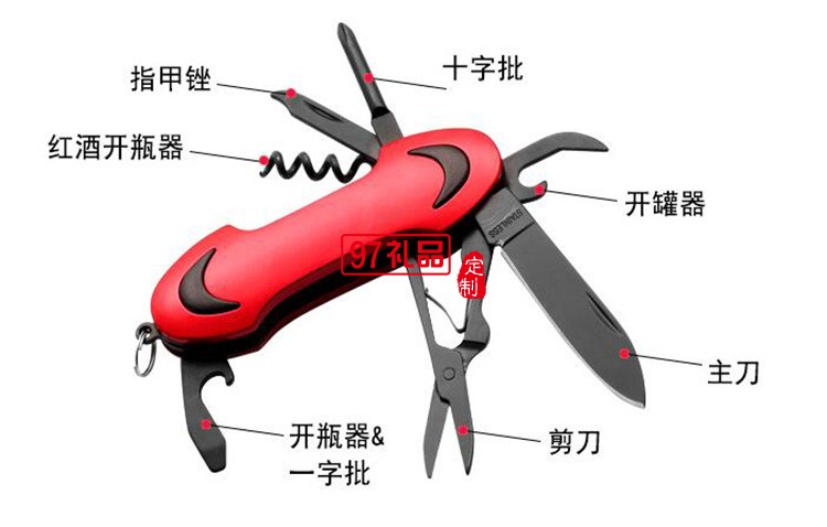 华鑫光电定制案例  多功能小刀 便携七开不锈钢工具刀