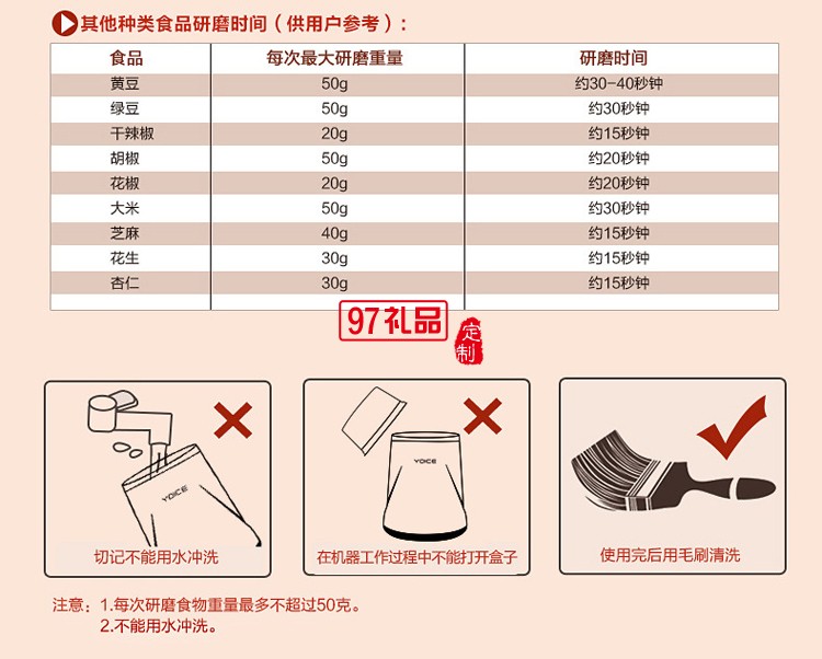 中华橱柜网定制咖啡研磨机豆制品磨粉机 可订做LOGO