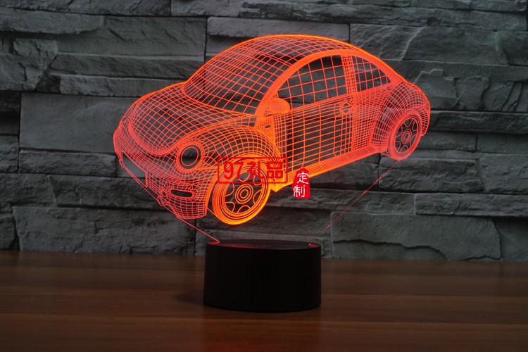 汽车3D灯 LED小夜灯 可定制LOGO定制产品造型