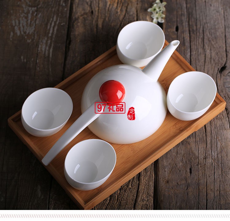 骨瓷喜鹊茶具整套茶具功夫陶瓷茶壶茶杯送客户礼品定制