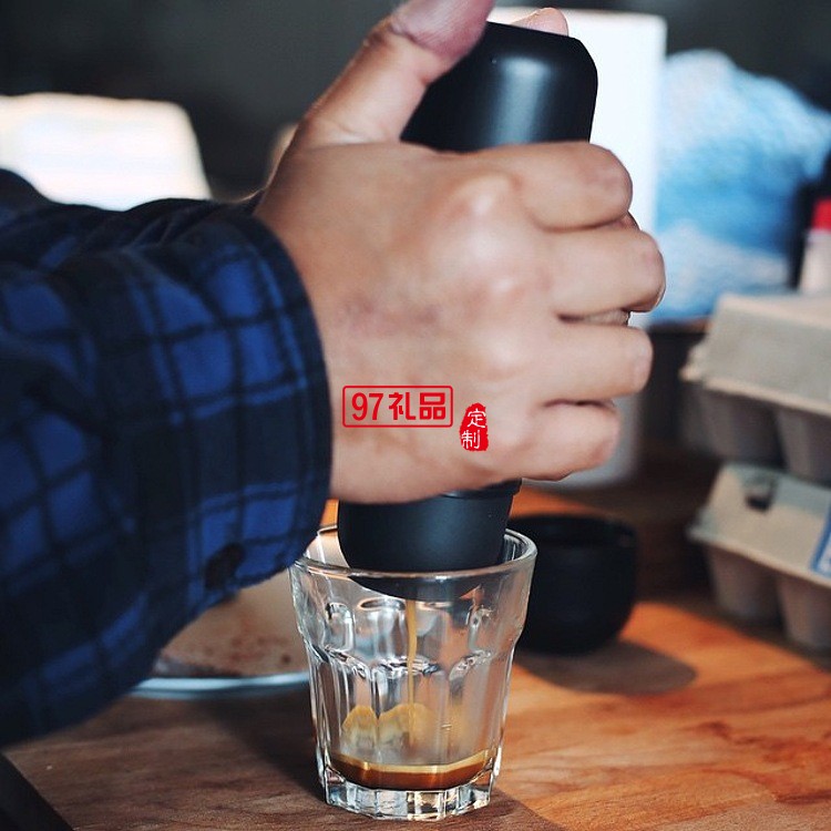 手动便携手压式浓缩咖啡机定制公司广告礼品