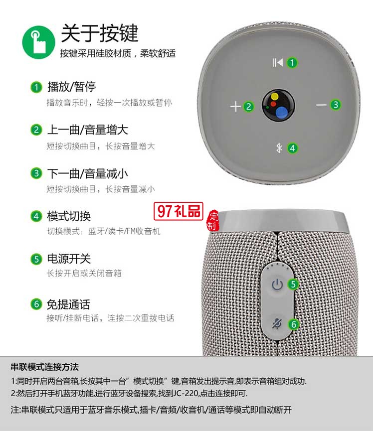 新款蓝牙音箱双喇叭低音炮迷你蓝牙音响