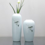 清茗居批发创意摆件简约现代家居工艺品景德镇手绘陶瓷花瓶花器