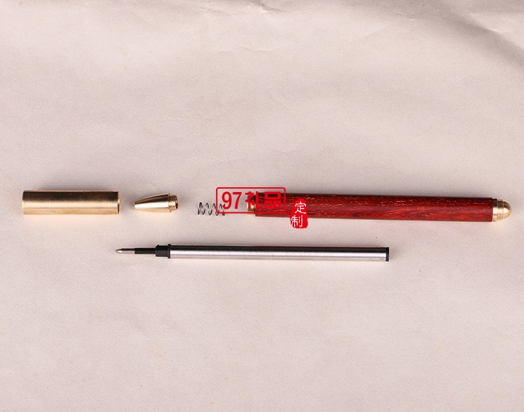 红木签字笔小叶紫檀礼品笔红木工艺品会议礼品木笔紫檀定心笔