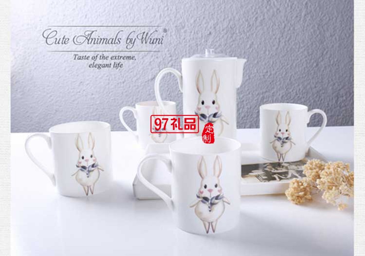 欧式卡通耐高温陶瓷茶具套装 咖啡托盘套装 可定制logo