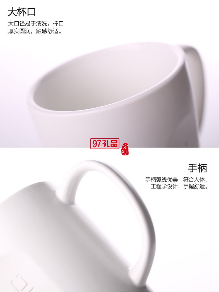 TOMIC创意家用北欧马克杯带盖勺情侣对杯大容量杯简约陶瓷杯定制