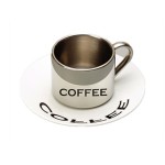 304不锈钢咖啡杯双层倒影杯套装