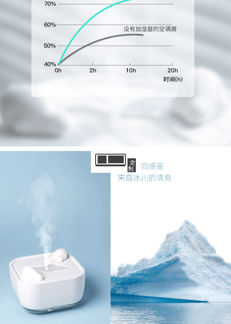 博观星海定制北极熊加湿器