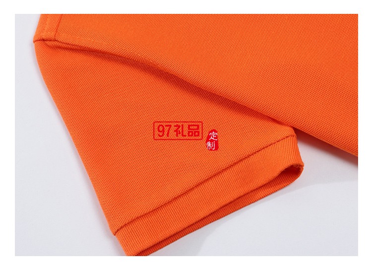 红素纯色翻领儿童款可定制logo定制Polo衫员工服饰广告衫