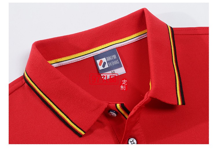 亚麻纤维翻领可定制logo定制Polo衫员工服饰广告衫