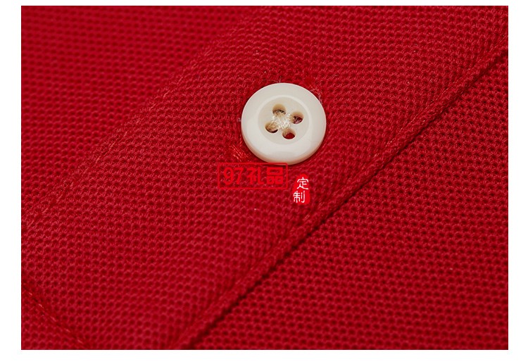 高端精梳翻领红素可定制logo定制Polo衫员工服饰广告衫