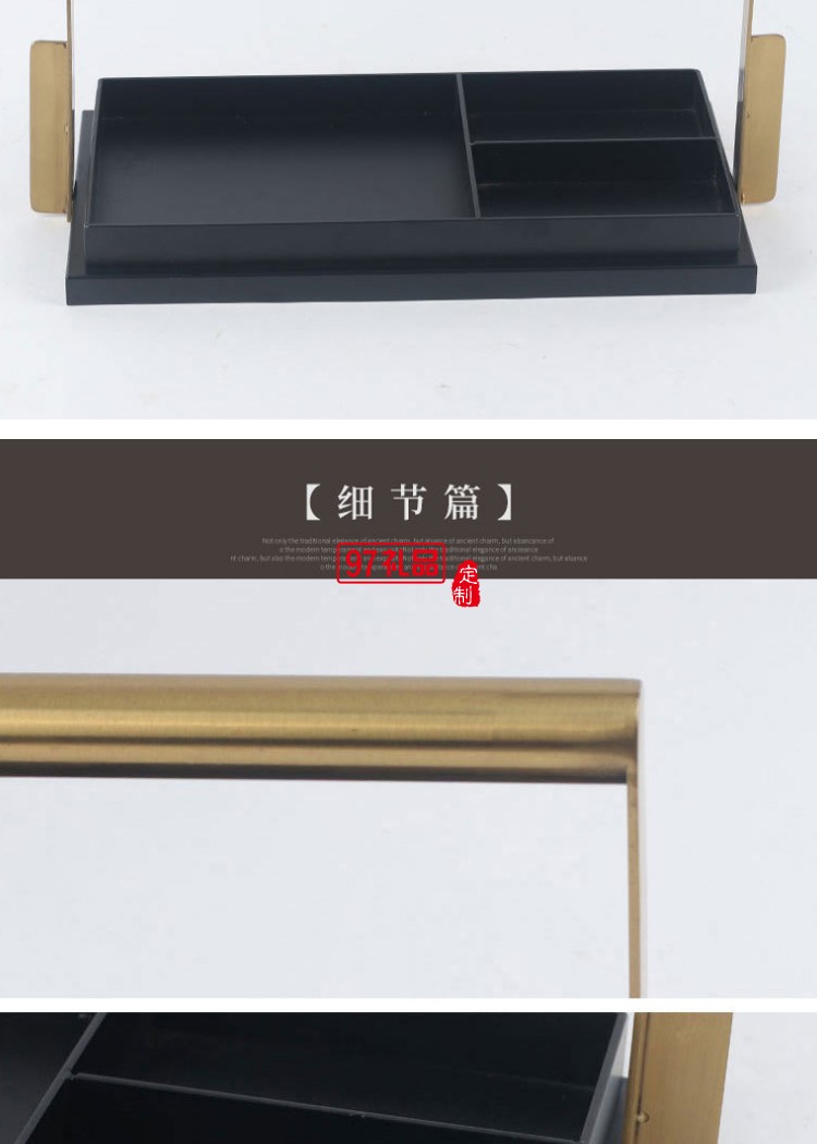 新中式创意客厅餐桌卧室托盘摆件酒店样板房间软装配饰工艺品摆设