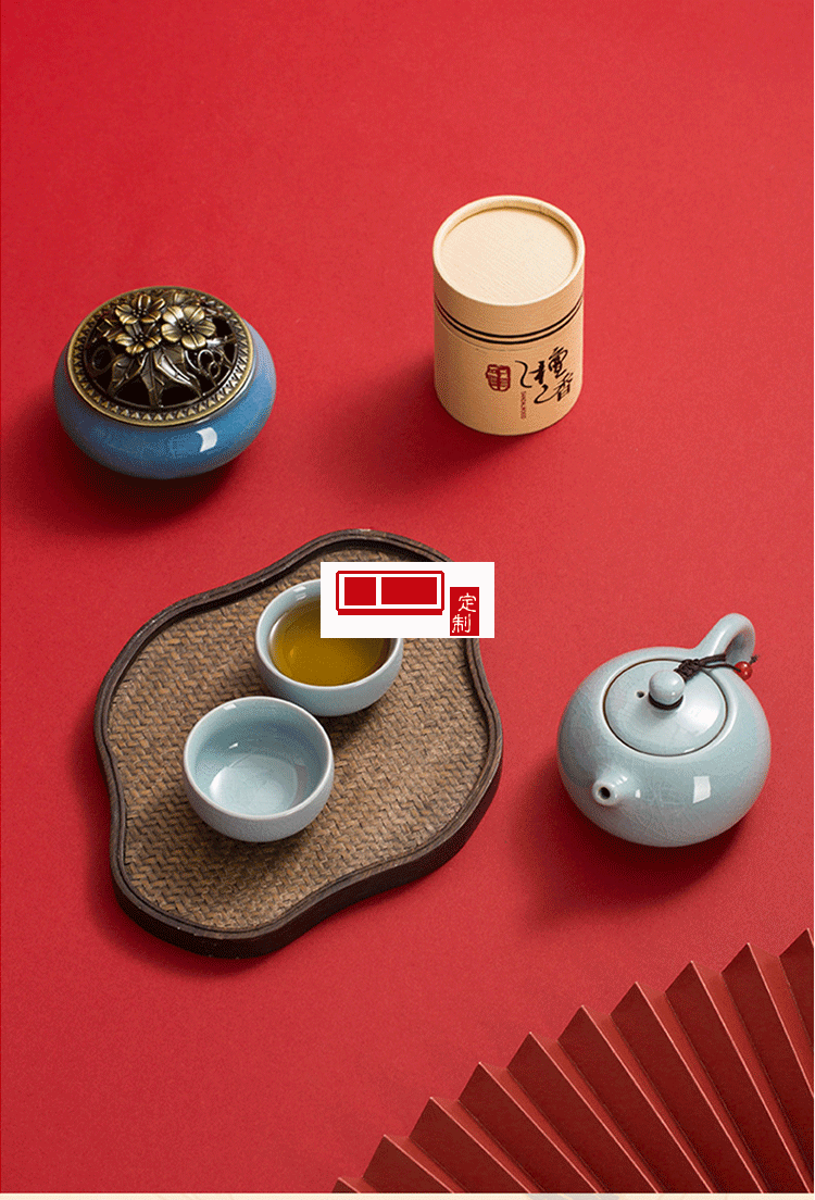 国潮礼盒中国风复古文创中秋节陶瓷茶具礼品套装