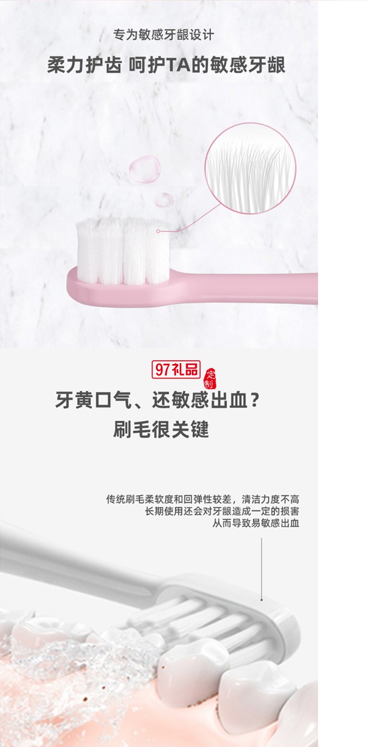 罗曼（ROAMAN）电动牙刷E12成人情侣声波牙刷 软毛感应式充电防水