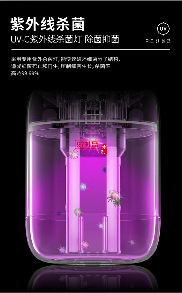 MEINLOF定制新款杀菌加湿器双喷加湿器办公桌面卧室 可定制logo