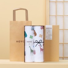 HOYO-7357-布艺印河马毛巾两件套