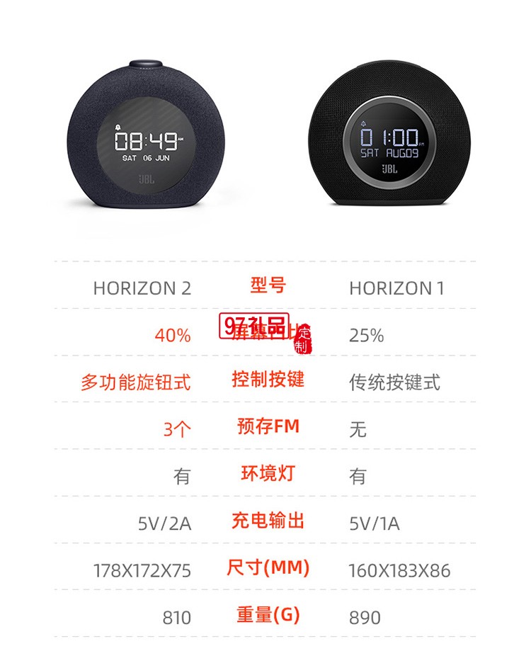 JBL HORIZON 2蓝牙音箱创意户外定制公司高档广告礼品