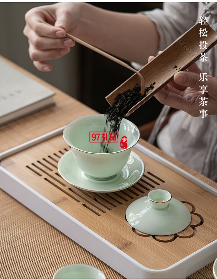 胶囊包双侧把壶旅行茶具套装带茶盘便携式盖碗陶瓷功夫茶具