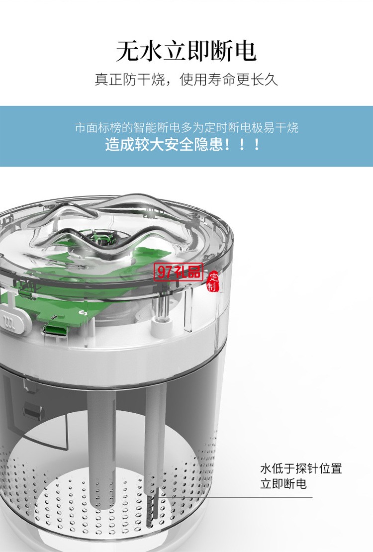 创意夜灯家用桌面办公车载USB充电大容量迷你雪山加湿器