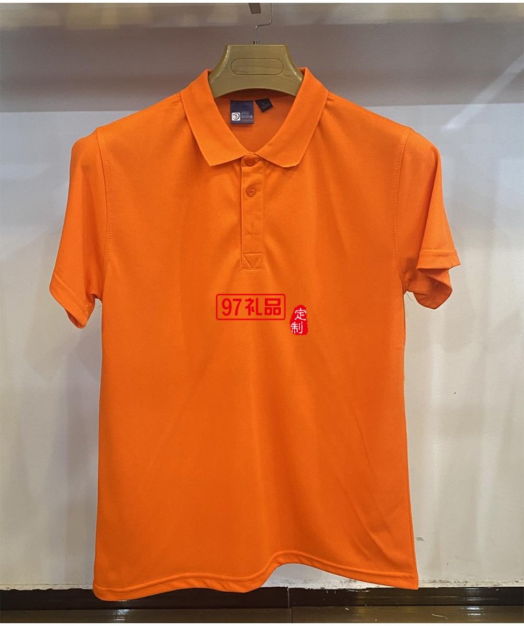 定制polo衫 180g纺棉纯色翻领短袖工作服定制