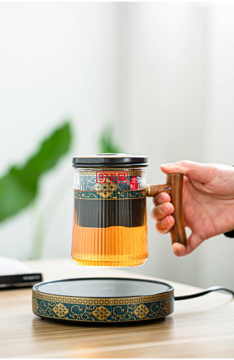 陶瓷恒温保温泡茶杯玻璃水杯办公马克杯商务茶水分离杯花茶杯