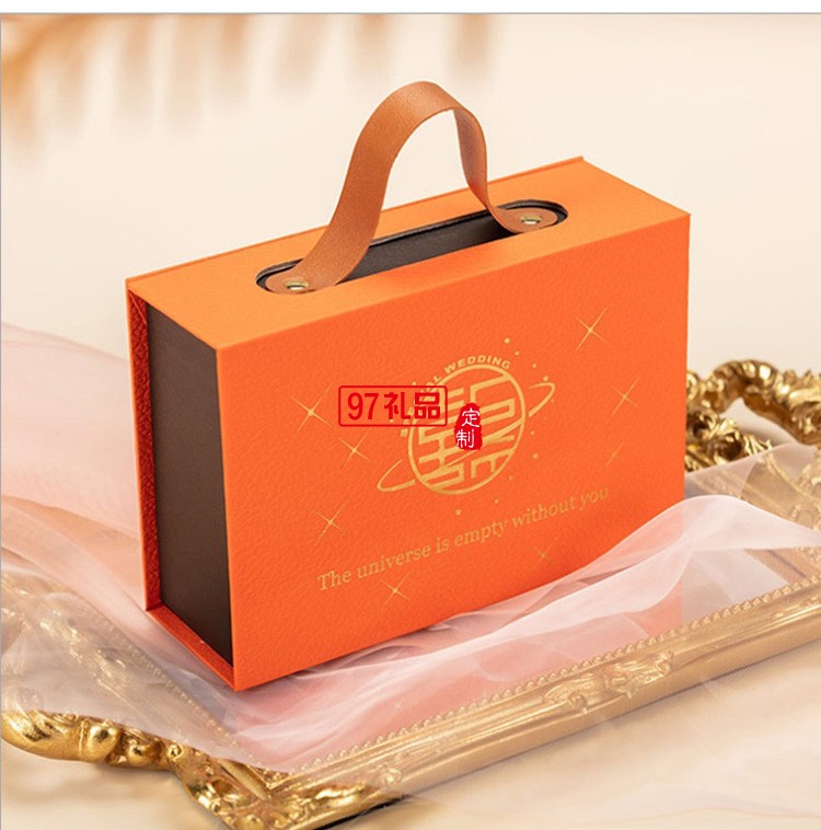 礼物盒空手提盒 复古创意新款礼盒 可以电子logo