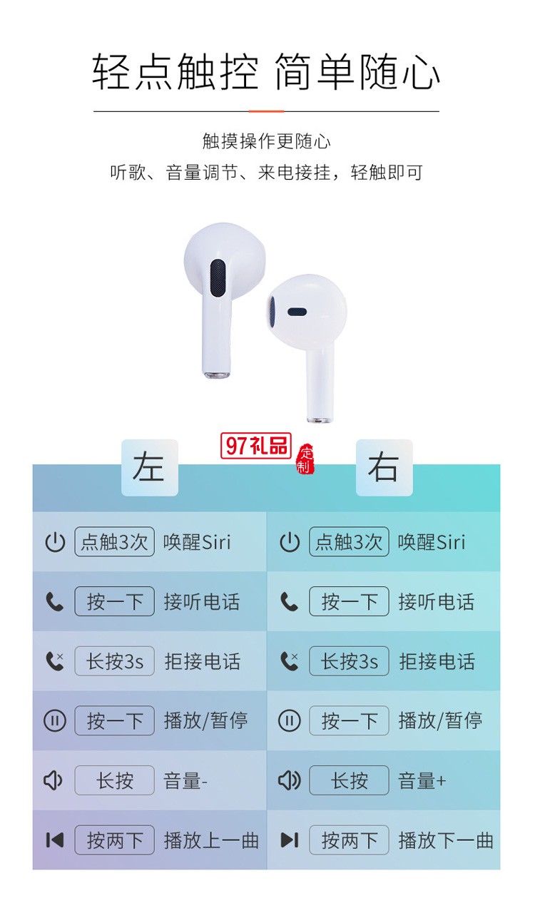 TWS无线蓝牙耳机入耳式