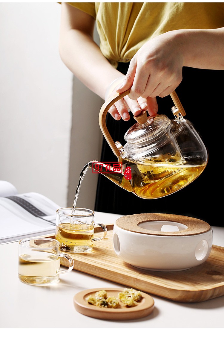 玻璃泡茶壶家用耐高温烧水壶花茶专用茶具套装电陶炉加热单煮茶器