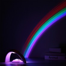 创意彩虹投影灯七彩变色小夜灯