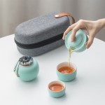 旅行功夫茶具套装现代简约日式便携陶瓷日式茶具套装