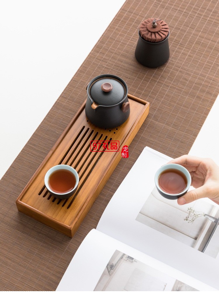 小茶盘两人用一人用家用小型简易竹制储水式功夫茶托盘迷你小茶台