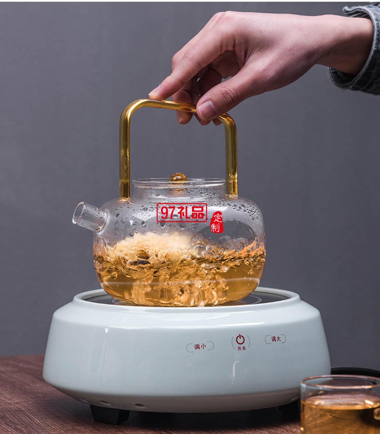 电陶炉煮茶器玻璃煮茶壶套装蒸汽蒸茶器全自动家用养生烧水煮茶炉