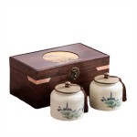 绿茶陶瓷茶叶罐包装盒空礼盒中国风复古密封罐