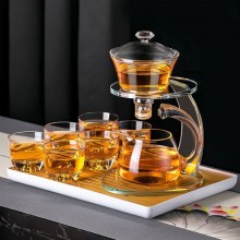 泡茶神器玻璃全自动懒人茶具套装耐高温家用功夫懒人磁吸茶具