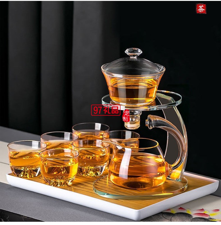 泡茶神器玻璃全自动懒人茶具套装耐高温家用功夫懒人磁吸茶具