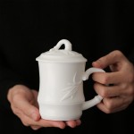 白瓷办公杯中国白羊脂玉茶具主人杯个人杯商务礼品定制LOGO