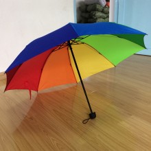 8骨三折彩虹伞批发各大保险广告伞 logo 礼品雨伞