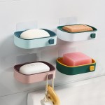 创意双层沥水肥皂盒香皂盒免打孔置物架吸盘壁挂式