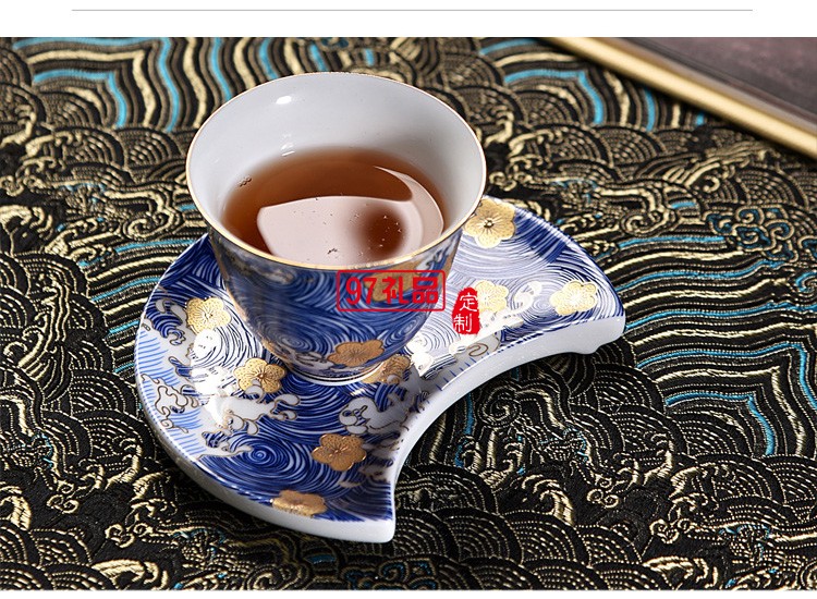 景德镇珐琅彩茶具套装家用功夫茶现代简约中式茶道陶瓷茶壶套组