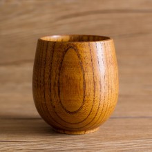 日式木杯子 实木质水杯 随手杯 餐厅茶杯