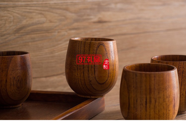 日式木杯子 实木质水杯 随手杯 餐厅茶杯