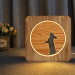 中秋礼品 木制LED灯 电子产品礼品创意装饰台 可定制logo