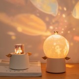 浪漫天使投影灯星空旋转音乐盒小夜灯睡眠氛围灯儿童梦幻广告礼品定制