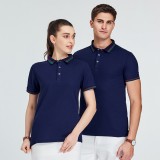 紧密赛洛棉翻领可定制logo定制Polo衫员工服饰广告衫