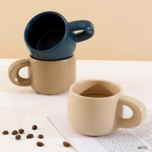定制克莱因蓝咖啡杯哑光马克杯创意大肚陶瓷杯伴手礼活动小礼品